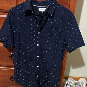 Aeropostale Navy Blue Patterned Casual Shirt